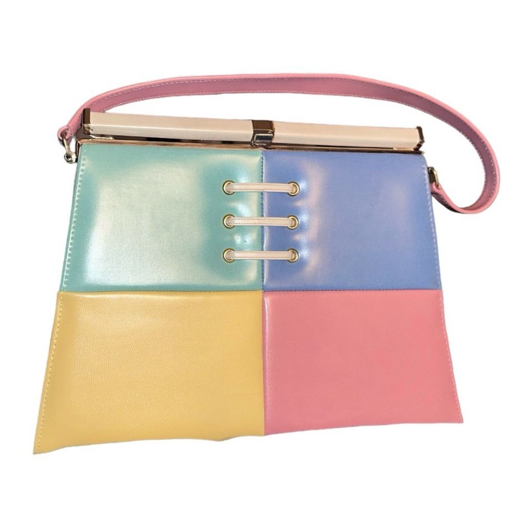 Vintage Mid Century Color-block Naturalizer Purse
